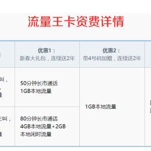 联通流量王卡元套餐介绍 